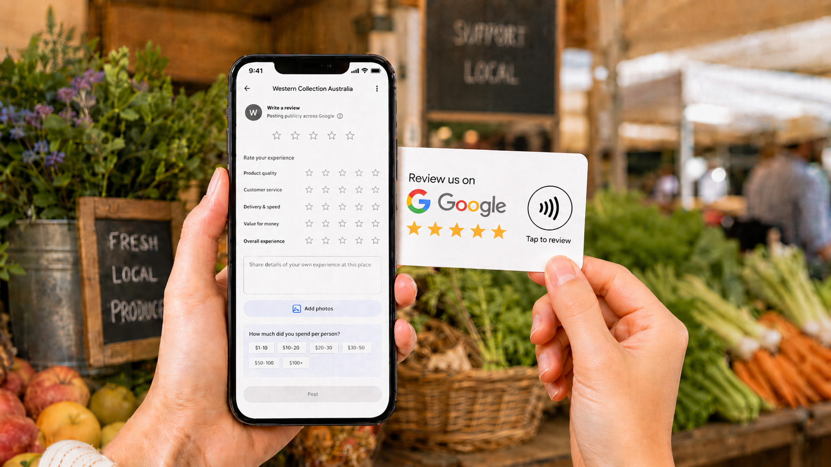 WesternCollection-GoogleReview-Tap-Review NFC Google Review Cards